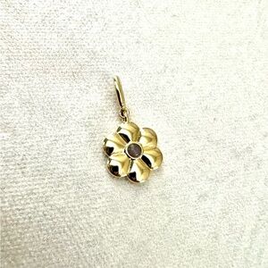Gorjana Lavender Flower Parker Charm, Gold Pendant, Necklace, Jewelry, NWOT